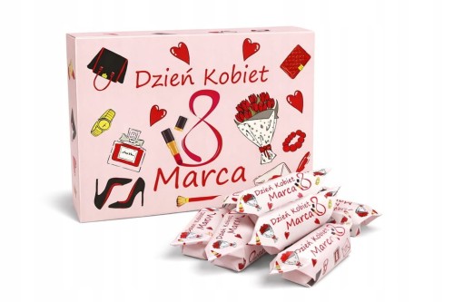 Krówki mleczne prezent Dzień Kobiet 8 marca pudełko słodycze upominek
