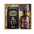 Kosz prezentowy zestaw prezent dzień Kobiet Mężczyzny krówki whisky syrop