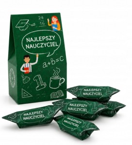 Krówki mleczne dla nauczyciela pudełko zielone 100 g 