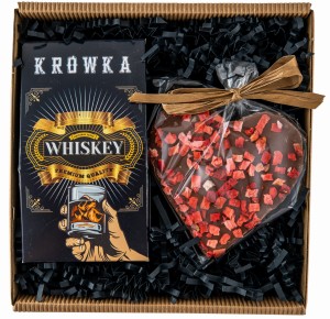 Prezent na dzień Taty ojca krówki whisky czekolada z owocami prezent zestaw