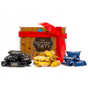 Prezent na dzień Taty ojca krówki 3 smaki słodycze 1kg 