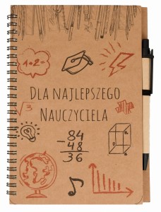 Prezent dla Nauczyciela  notes z nadrukiem długopis